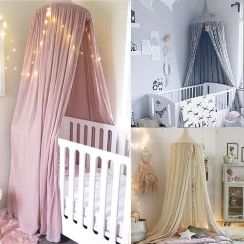 Baby Princess Canopy Bed Curtain Mosquito Net Cotton Hanging Tent Crib Netting Kids Play Tents House Teepee Children Room Decor