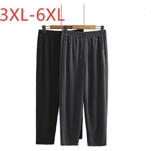 New ladies autumn winter plus size long pencil pants for women large loose casual pocket black gray trousers 3XL 4XL 5XL 6XL