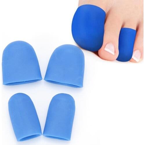 NEW Finger Toe Protector 2PCS Silicone Gel Cover Cap Pain Relief Preventing Blisters Corns Nail Tools Foot Care Toe Separators