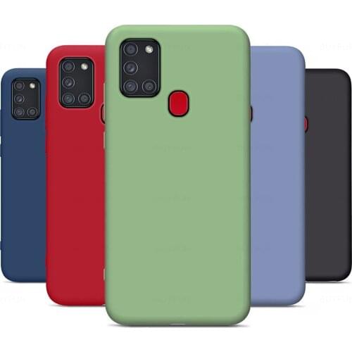 New Luxury Original Square Liquid Silicone Soft Case For samsung galaxy a21s a 21 s a 21s samsunga21s SmartPhone Cover 6.5