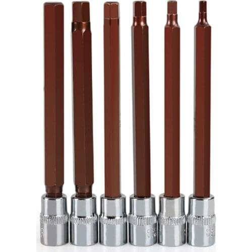 One Pcs 1/4" 6.35mm Drive Hexgon Hex Bit Lengthen S2 Socket Adapter H3 H4 H5 H6 H7 H8 for Electric Wrench Socket Tools