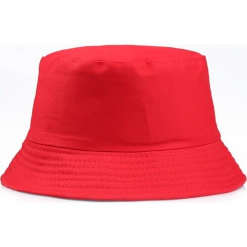 Factory Wholesale Solid Color Cotton Fishermans Hat Bucket Cap Beach Hat Seaside Hat Travel Cap Dating Cap Men Women Unisex F06
