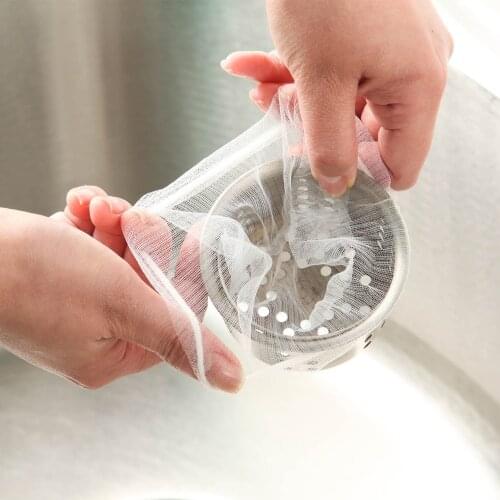 OTHERHOUSE 30/100 Pcs Disposable Kitchen Drains Sink Strainers Filter Colander Sink Net Bag Residue Collector Clogging Prevent
