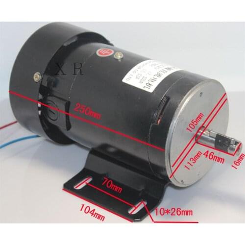 Hot 220V DC permanent magnet motor 500W powerful motor speed 3000 rpm speed reversing motor