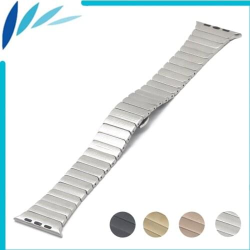 Stainless Steel Watchband for iWatch Apple Watch / Sport / Edittion 38mm 42mm Butterfly Buckle Strap Band Wrist Belt Bracelet