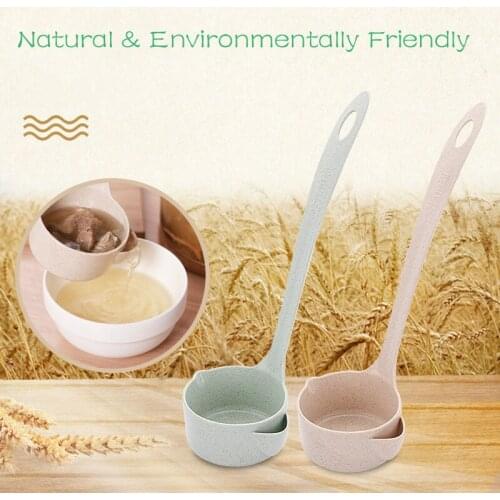 Soup Oil Separator Spoon Colander Spoon Filter Grease Spoon Wheat Straw Kitchen Oil Filter Kitchen Gadgets Accessories
