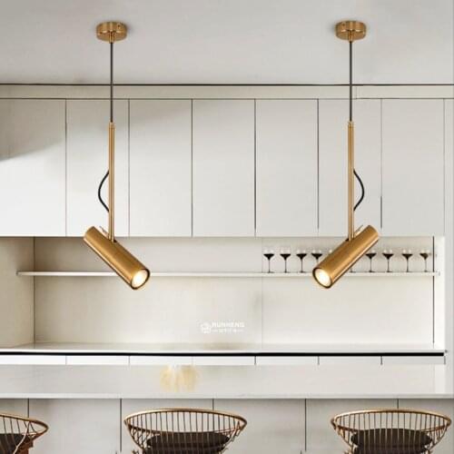 LED Pendant Lamp hanging lights Kitchen Island Dining Room Shop Bar Counter Decoration Cylinder Pipe Kitchen Lights GU10 90-260V