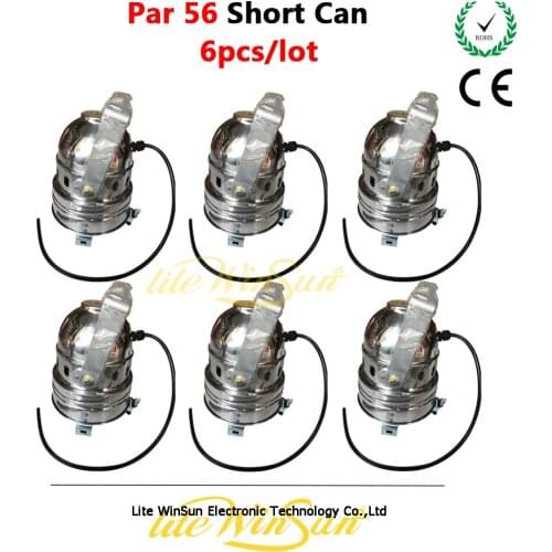 Litewinsune 6PCS Par Can 56 Short Type Aluminum for Theater Church Wedding Fashion Show Surface Light