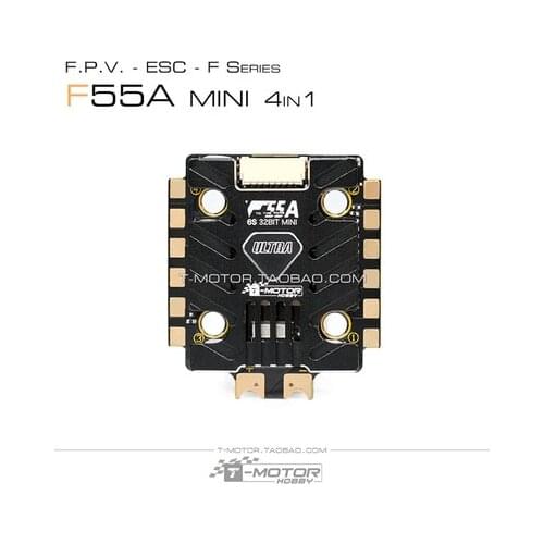 T-motor Ultra F55A Mini 4in1 3-6S ESC BLHeli_S 32 bit Dshot 150/300/600 ProShot1000 For FPV Racing drone