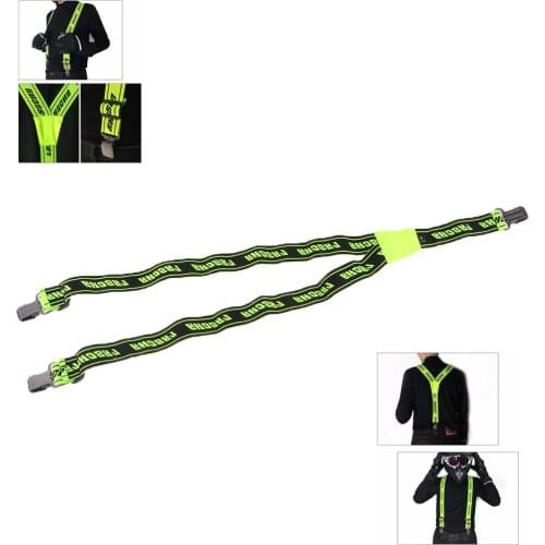 Heavy Duty Braces Suspenders Elastic for Motorcycle Racing Pants Snow Jet Clip-On Adjustable Elastic Suspenders