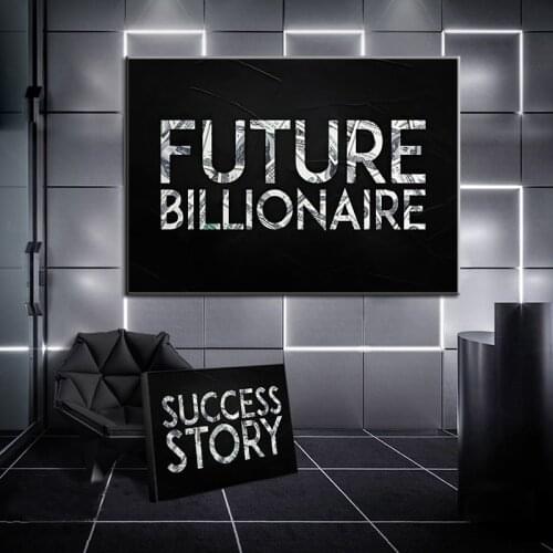 Success Future Story Inspirational Quote Canvas Paintings Money Posters and Prints Wall Art Pictures for Living Room Home Decor