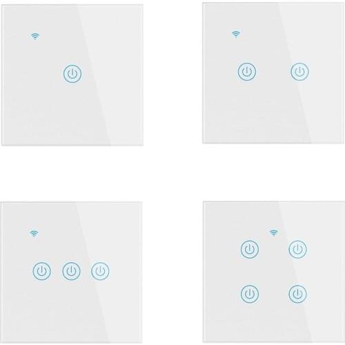 Wifi Touch Switch No Neutral Wire Required Smart Home Light Switch 220V 110V Support 2.4G APP remote control