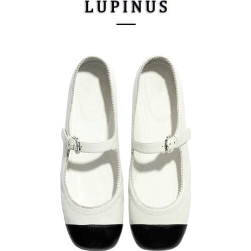 2021 Spring Luxury Brand Design Mary Jane Shoes Women One Strap Buckle Flat Shoes Women INS Fashion Blogger Recommend Footwear