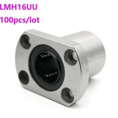 100pcs/lot LMH16UU LMH16 Flange Linear Bearing CNC Linear Bushing for 3D printer parts Rods