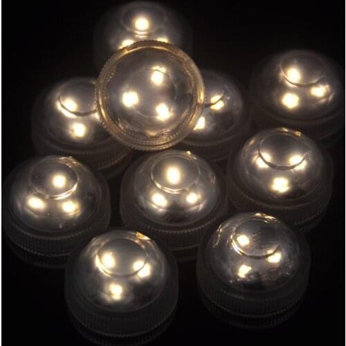 12pcs/Lot Triple 3LED REMOTE CONTROL Submersible Waterproof Floralyte Candle Tea Light For Wedding Party Events Xmas Decor