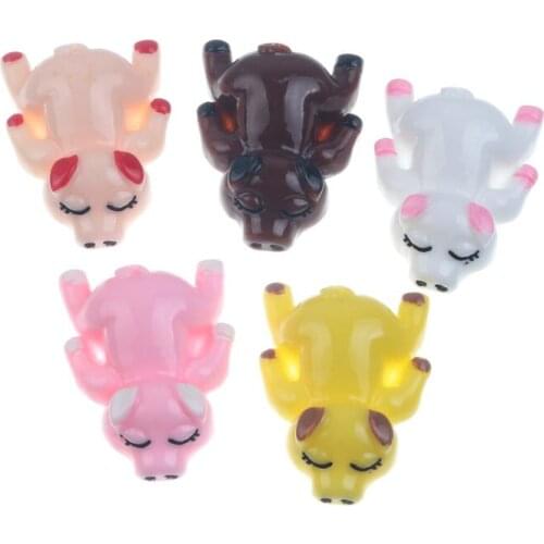 20Pcs Mixed Lazy Resin Pigs Decoration Crafts Flatback Cabochon Scrapbooking Fit Phone Embellishments Accessories
