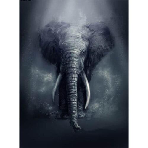 5D Diamond Mosaic Elephant Icon Diamond Art Animal Diamond Painting by Number Crystal Rhinestones Embroidery Sale Decor For Home