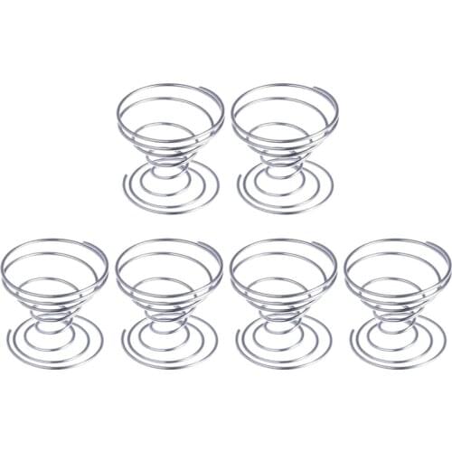 6 Pieces Air Plant Stand Airplant Container Tillandsia Holder Stainless Steel Plant Display Racks Air Pineapple Base