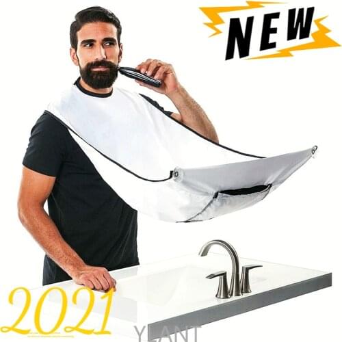 Beard Shave Apron With Suction Cup Bib Trimmer Razor Holder Rack Hair Shave Apron Shaving Shaver Holder Bathroom Organizer Tools