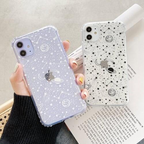 Cute Space Planet Clear Phone Case For Huawei P40 P30 Lite p20 pro mate 40 30 20 nova 5t P smart For Honor 10 20 30 8x 9x Cover