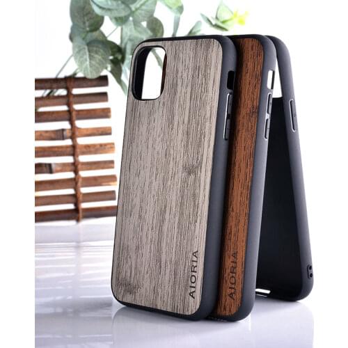 Case for iphone 11 12 pro xs max x xr 12 mini se 2020 7 6 8 6s plus cover funda wood Bamboo pattern leather Vintage case capa