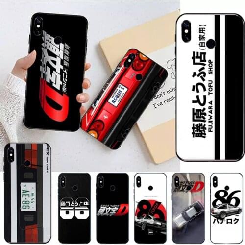 Initial D AE86 cartoon car luxury design cover Phone Case For Xiaomi Redmi note 7 8 9 t max3 s 10 pro lite