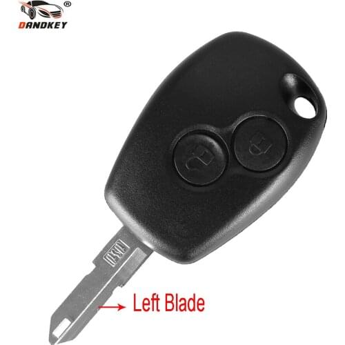 DANDKEY 2 Buttons Remote Car Key Shell Case Cover Styling Fob For Renault Duster Logan Fluence Clio With Blade