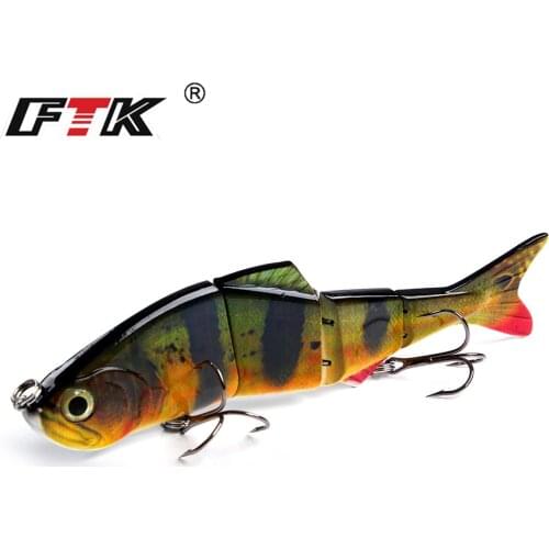 FTK 1pc Fishing Lures Swimbait 152mm 36g Sinking Wobblers Hard Bait Laser 4 Section Multi Jointed Bait Bass Lure Fishing Tackle