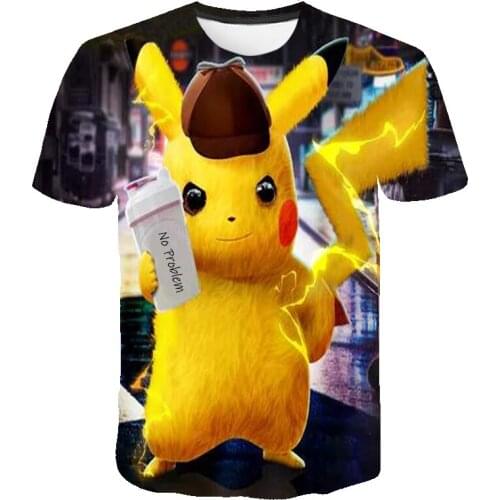 Boys and girls 3D short sleeve T-shirt, 3D animation theme T-shirt, childrens fun T-shirt, mens T-shirt, summer 2021