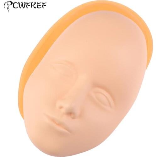 5D Facial Tattoo Training Head Silicone Practice Permanent Makeup Lip Eyebrow Tattoo Skin Mannequin Doll Face Head