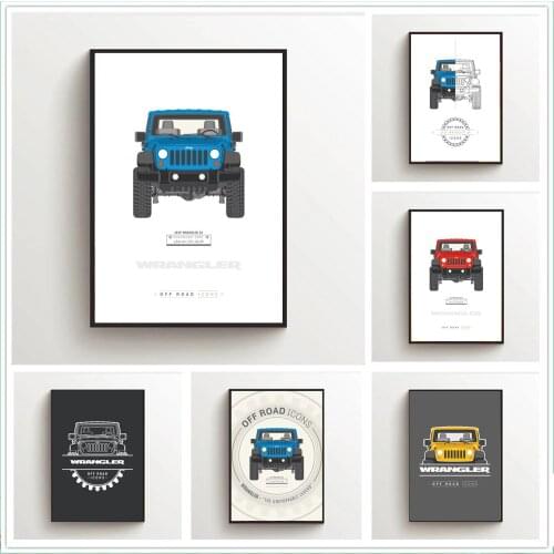 Jeep Wrangler Poster Living Room Bedroom Modern Design Boutique Canvas Art Wall Decoration Home Decoration Accessories Painting