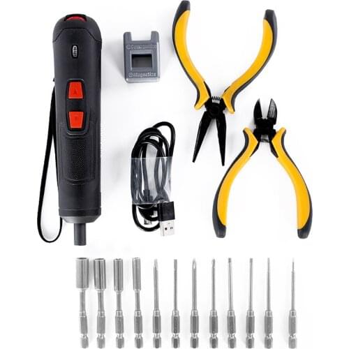 KKMOON Six Gear Adjustable Torque Rechargeable Electric Screw Driver Power Tool Set Portable Electric Cordless Screwdriver Drill