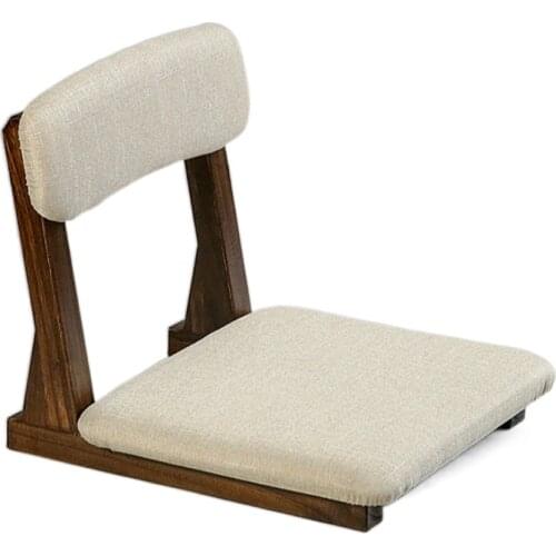 Japanese Style Tatami Meditation Legless Chair Bay Window Backrest Zaisu Chair Cushion Floor Seating Ergonomic Seat Lazy Sofa