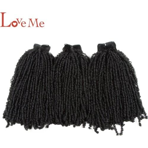 LOVE ME Kinky Curly Hair Bundles Synthetic Hair Extensions Two Tone Color Hair Weave Bundles 3bundle Natural and Soft Hairpiece