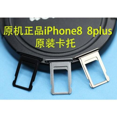 MIXUEWEIQI For iphone 8 Original Dual SIM Holder Sim Tray For iphone 8 plus Nano SIM Micro SD/TF Card slot GOLD SLIVER BLACK