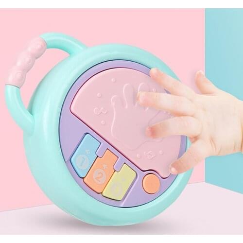 Infant Baby Hand Pat Electric Rattle Music Light Early Education Toy infant early education intelligent development toys gifts