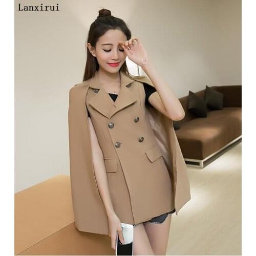 Spring New Women 'S Clothing Han Edition Cape Coat In Europe And The Cape Coat Short Paragraph Cape Coat Female