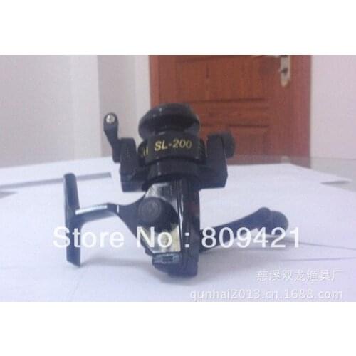Whole Sale 100pcs/lot Black sea fishing Reel SL200 wheel creative Plastic head 2000 line capacity Mini Fishing Reel