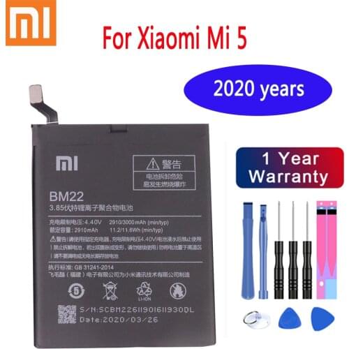 Xiaomi Original BM22 3000mAh Battery for Xiaomi Mi 5 Mi5 M5 High Quality Phone Replacement Batteries Package Free Tool