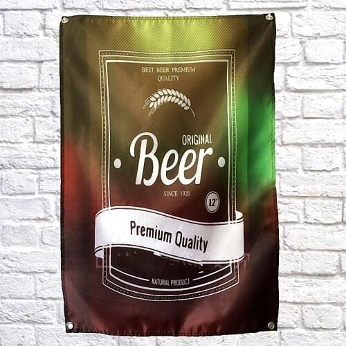 ORIGINAL BEER Retro Beer Festival Banner Canvas Painting Bar Pub Home Decor Wallpaper Tapestry Vintage Flag Tapestry Sticker