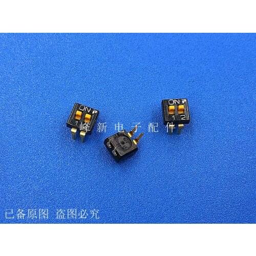 SGM120100 Japanese straight plug 4-pin gold-plated feet 2P 2-digit dial code switch 2.54MM dial code switch