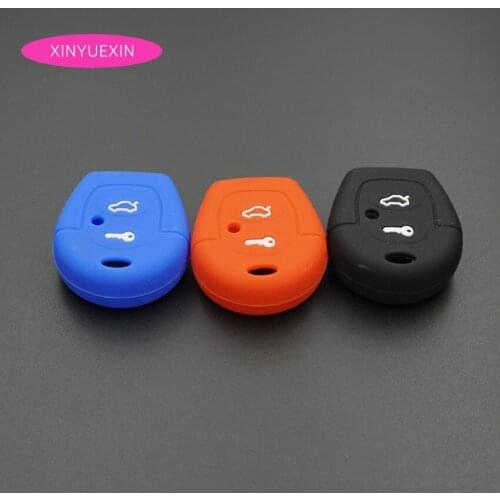 Xinyuexin Silicone Remote Key Case Cover Fob for VW POLO GOLF PASSAT BORA SHARAN 2 Button Remote Key Case for Car Styling