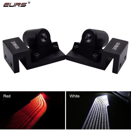 EURS 2PCS Angel Wings LED Car Door Light White Blue Red Green Purple projector ange led carpet Puddle light fit all Cars 12V 24V