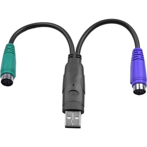 USB to PS2 Cable Male to Female PS/2 Adapter Converter Extension Cable