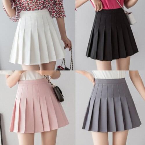 High Waist Skort Skirt Japanese School Student Short Dresses Pleated Tennis With Inner Shorts Girl Lady Skirt Uniform Badminton