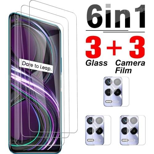 6IN1 Full Cover Tempered Screen Protective Glass For OPPO Realme 8S 7 8i Camera Lens Protection Glass Realmi 7 8 Pro 4G/5G Film