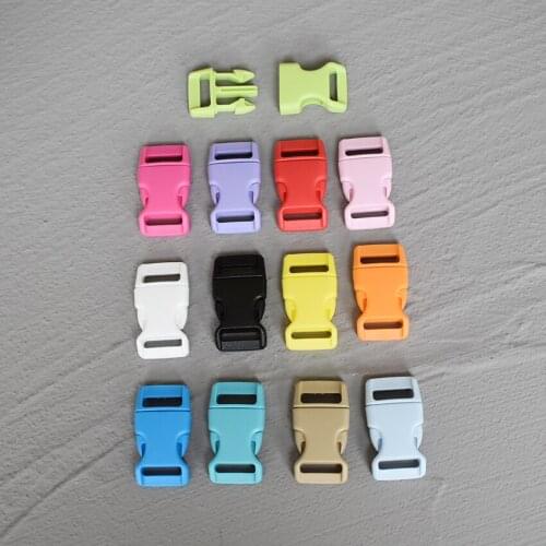 10 Pcs 15mm Colorful Curved Side Release Buckle Clasps For Paracord Bracelet Backpacks Clothes Bags Parts 15-CSFK