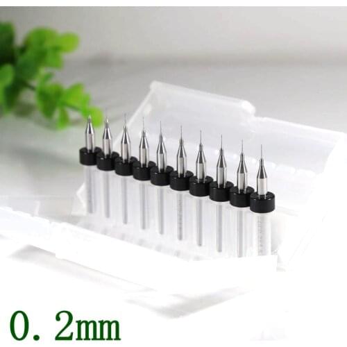 10pcs Pcb tungsten carbide drill bits 3.175 * 0.2mm, printed circuit board tools, woodworking, CNC drilling and milling