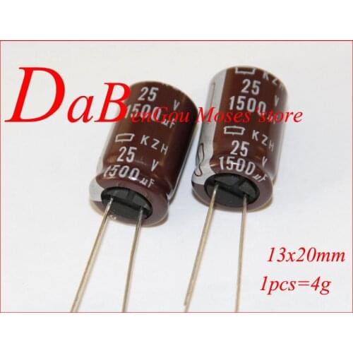 25v 1500uf +/- 20% Capacitance 100% NCC Original New Audio Electrolytic Capacitor Radial 13x20mm
