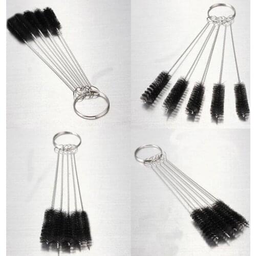 5pcs/set New Durable Nylon Shank Briar Tobacco Pipe Cleaner Cleaning Stainless Steel Brush High Quality B1
